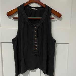 Free People
Women's Josie Cotton Buttoned Henley Tank Sz XS